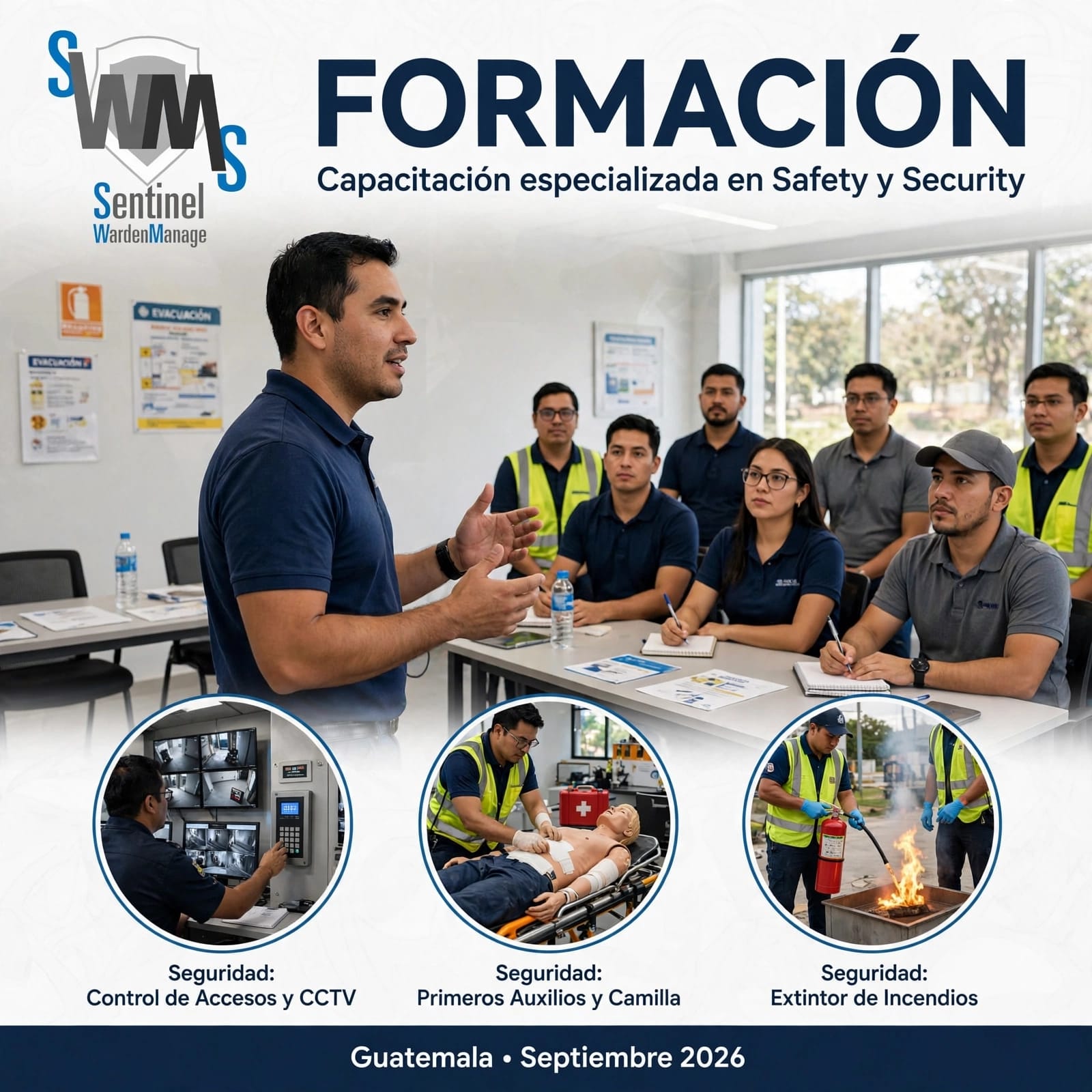 Ilustración de capacitación en seguridad