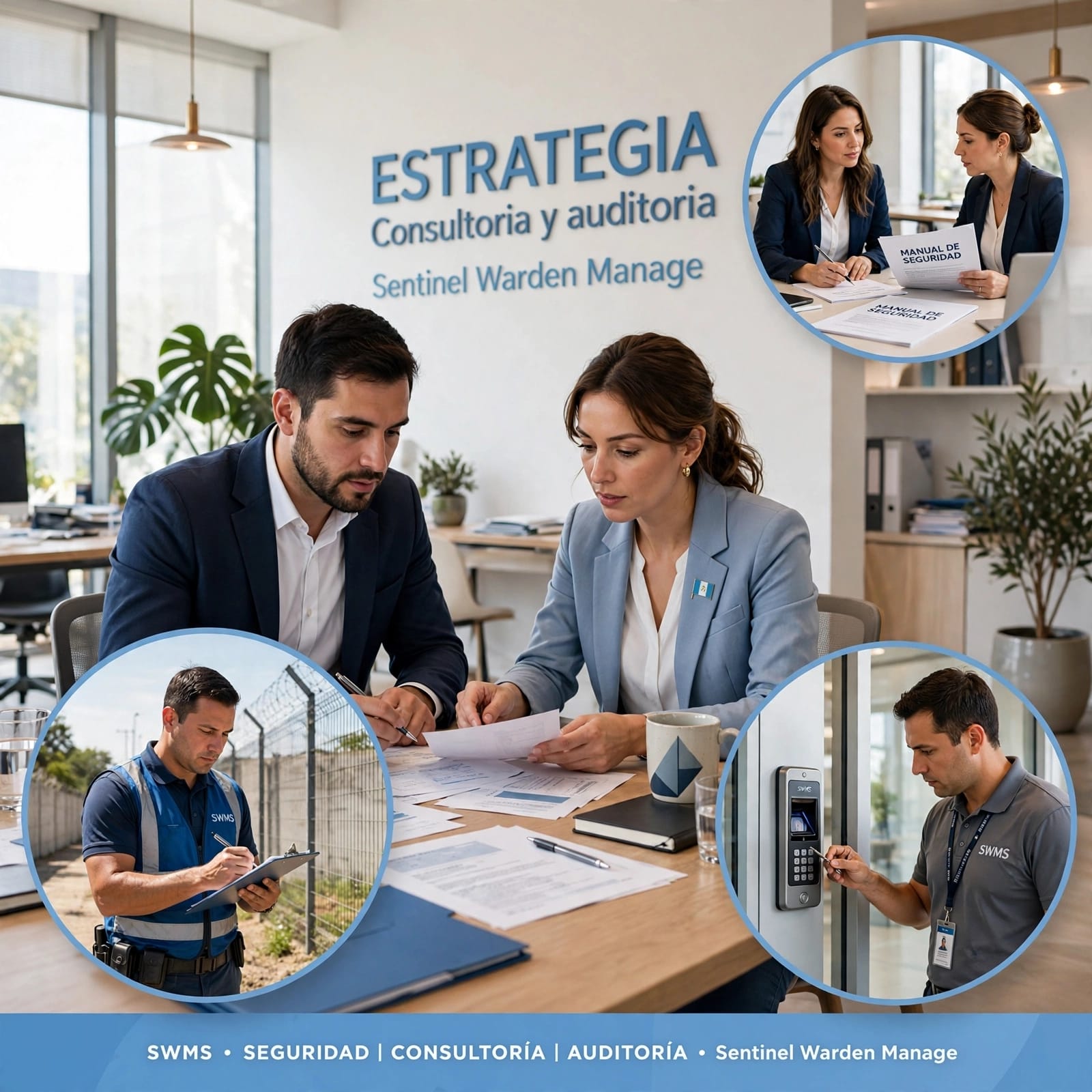 Ilustración de consultoría y auditoría de seguridad